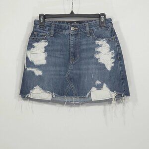 Hollister  Distressed Denim Mini Skirt  Women's 27"